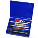 KIT LIMPIEZA PISTOLA/REVÓLVER 2 BAQUETAS ALUMINIO, GRATA LANA, CRIN, METÁLICO, TUBO ACEITE, C.9mm-MOD.082